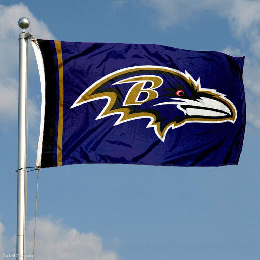 WinCraft Baltimore Ravens 4 ft x 6 ft Foot Flag - Sports Collectibles, Sports Memorabilia, Sports Fan Shop, Sports Gifts
