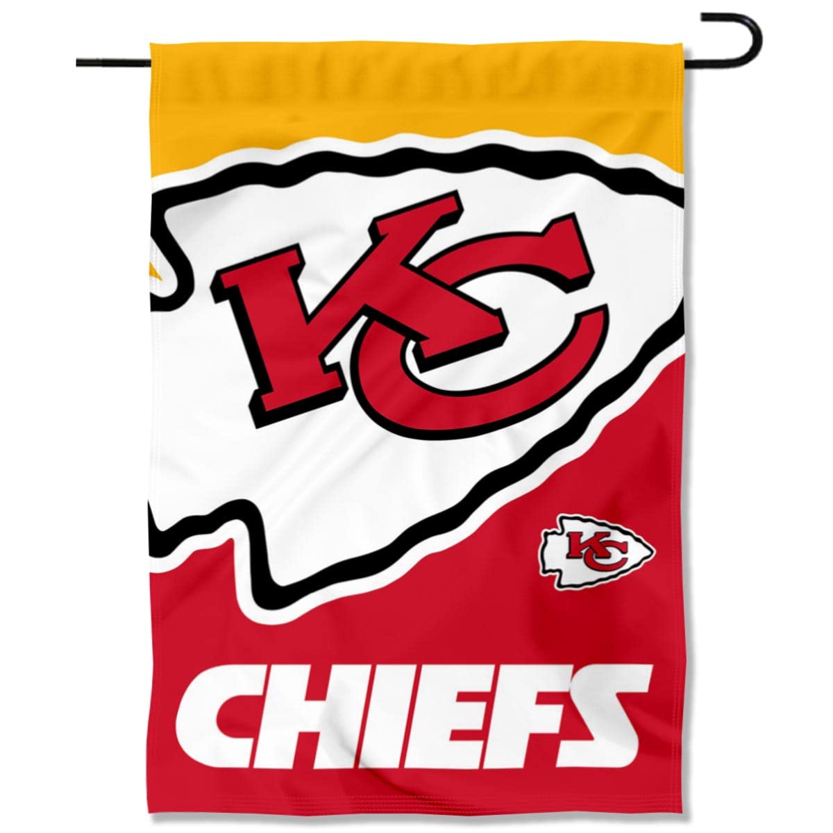 WinCraft Kansas City Chiefs Large Logo Double Sided Garden Banner Flag - Sports Collectibles, Sports Memorabilia, Sports Fan Shop, Sports Gifts