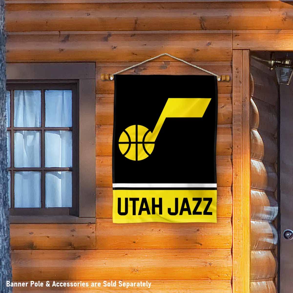 WinCraft Utah Jazz Double Sided House Banner Flag - Sports Collectibles, Sports Memorabilia, Sports Fan Shop, Sports Gifts