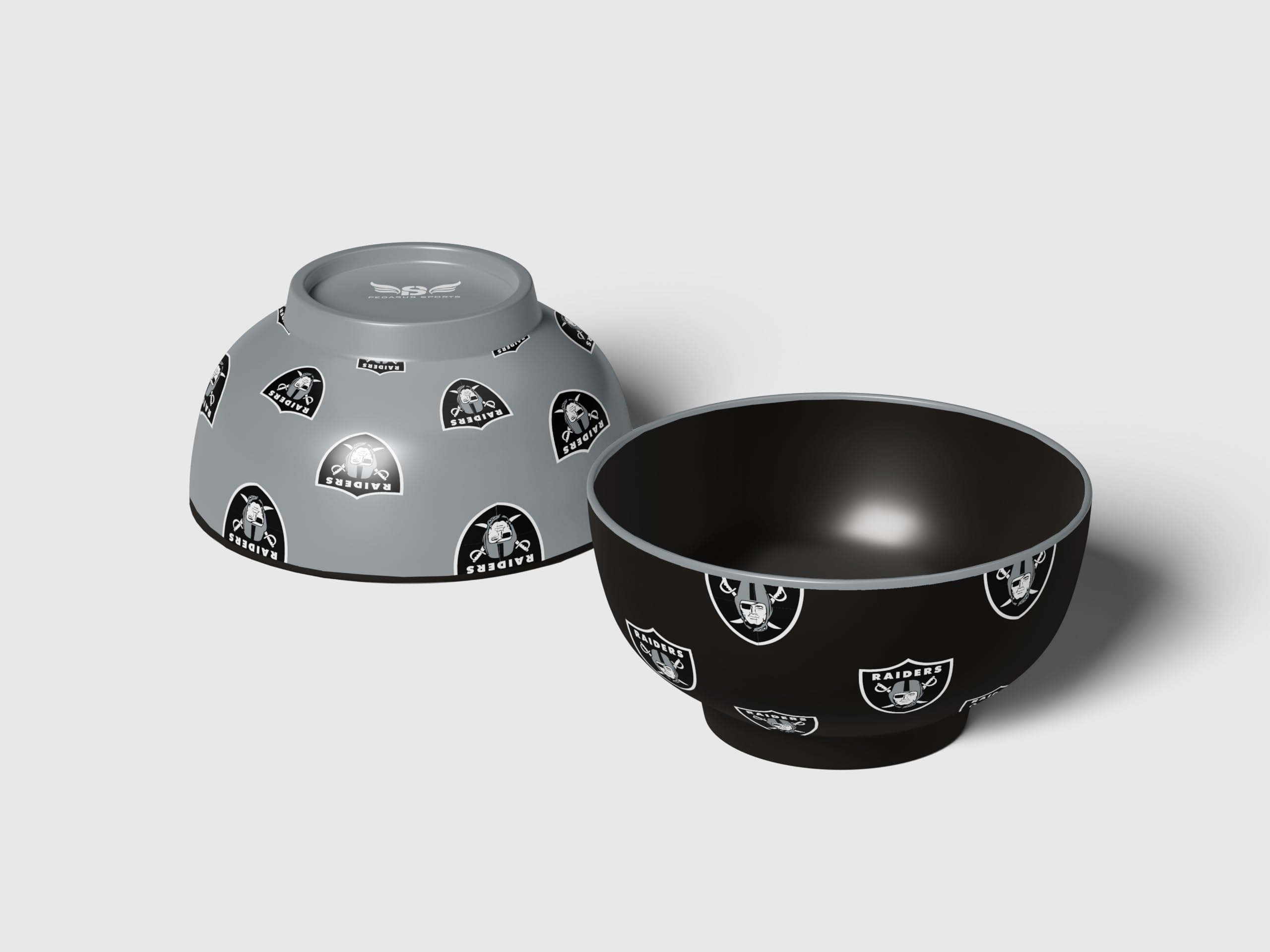 Pegasus Sports NFL Las Vegas Raiders Home and Away 2 Pack Serving Bowls - Sports Gifts, Sports Memorabilia, Sports Collectibles, Fan Shop