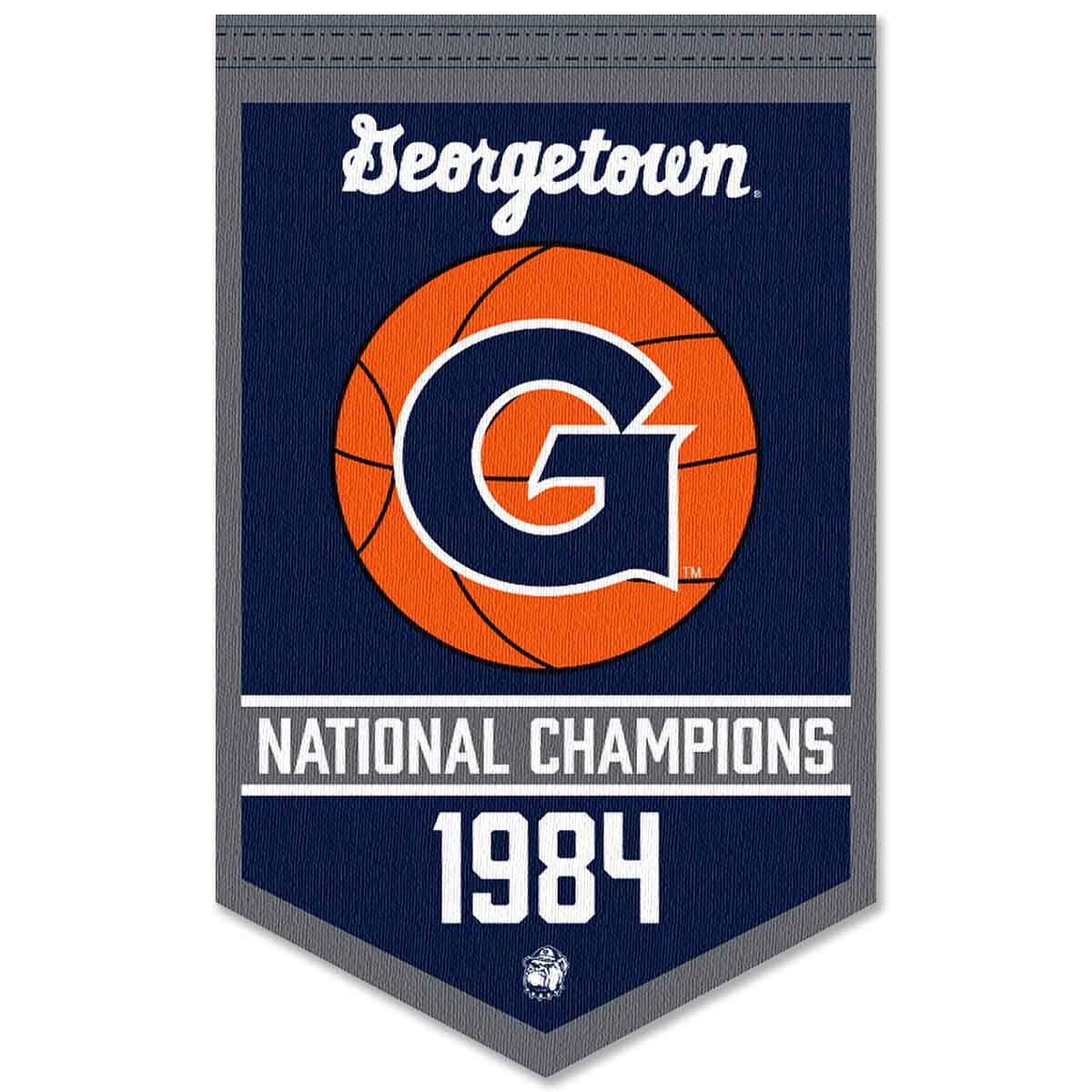 Georgetown Hoyas Basketball National Champions Banner - Sports Collectibles, Sports Memorabilia, Sports Fan Shop, Sports Gifts