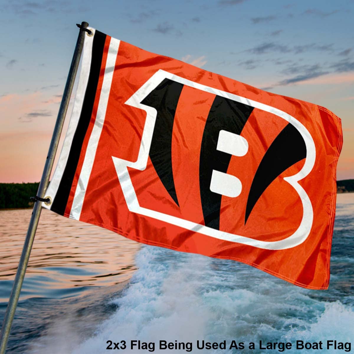 Cincinnati Bengals 2x3 Feet Flag - Sports Collectibles, Sports Memorabilia, Sports Fan Shop, Sports Gifts