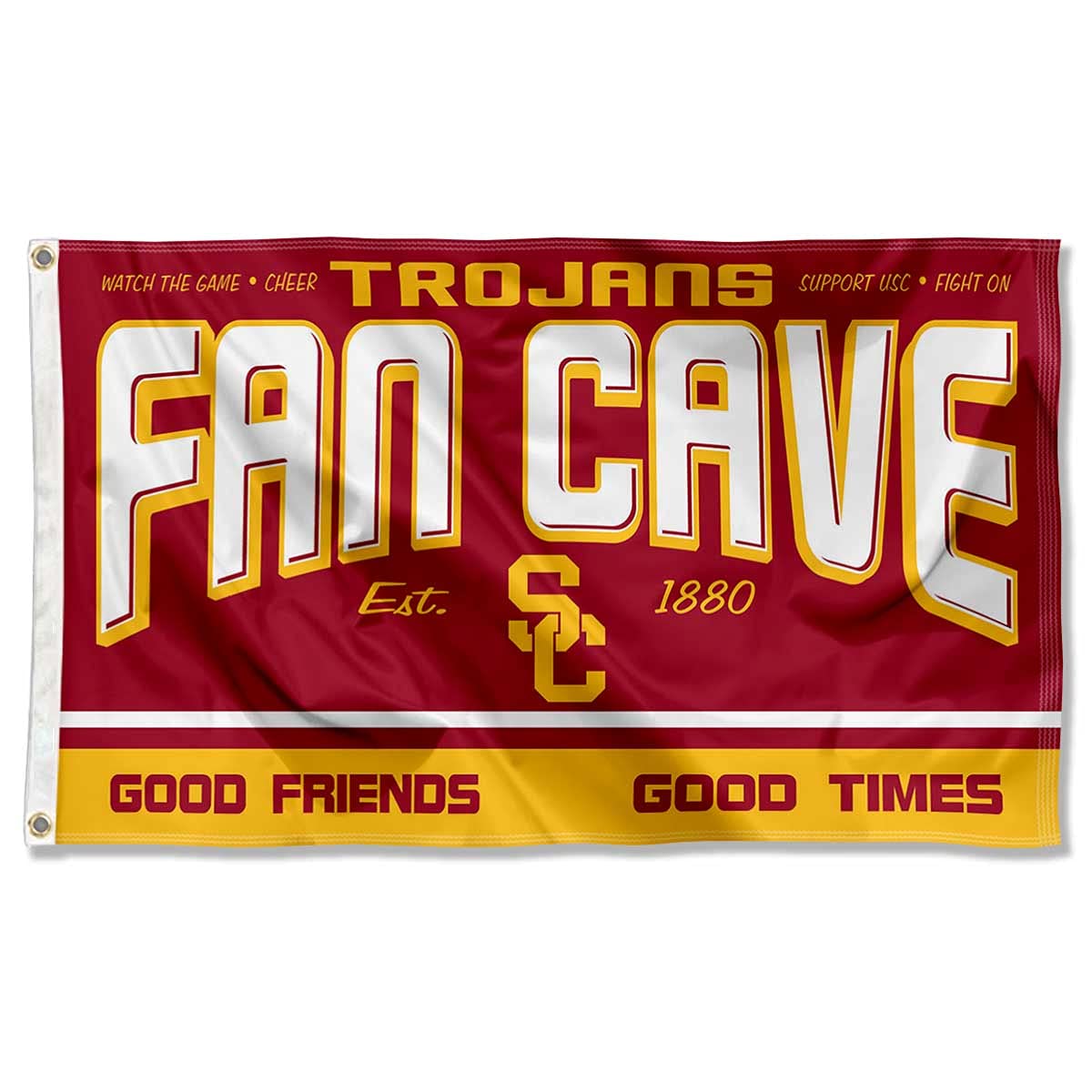 USC Trojans Fan Man Cave Banner Flag - Sports Collectibles, Sports Memorabilia, Sports Fan Shop, Sports Gifts