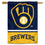 WinCraft Milwaukee Brewers Double Sided House Banner Flag - Sports Collectibles, Sports Memorabilia, Sports Fan Shop, Sports Gifts