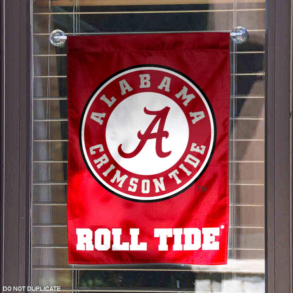 College Flags & Banners Co. Alabama Crimson Tide Circle Logo Garden Flag - Sports Collectibles, Sports Memorabilia, Sports Fan Shop, Sports Gifts