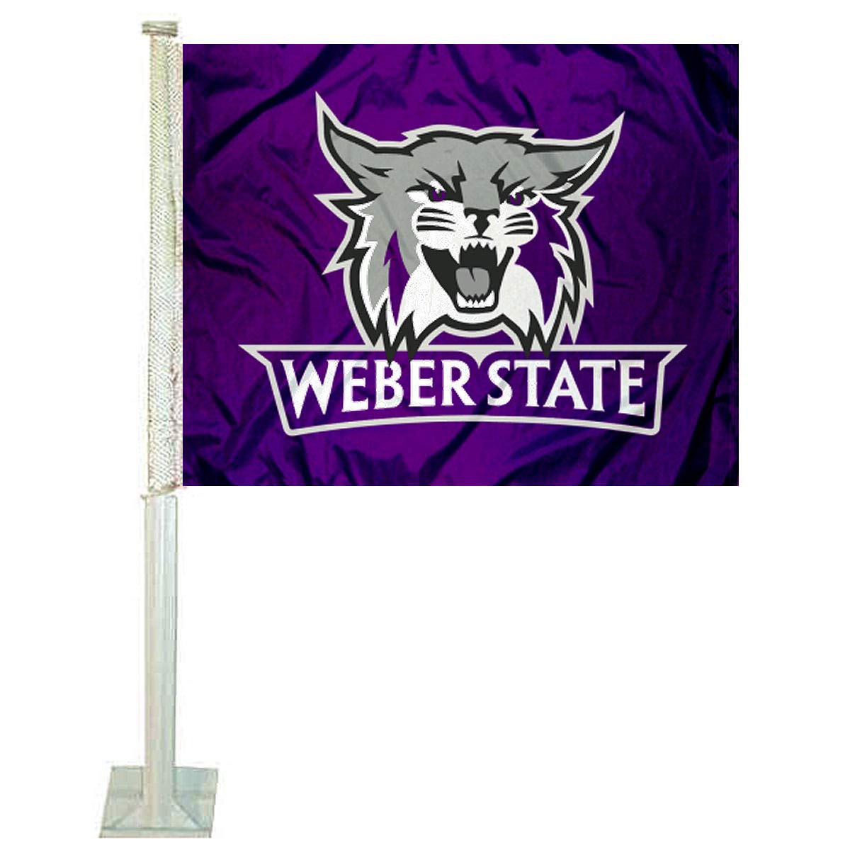 College Flags & Banners Co. Weber State Wildcats Car Flag - Sports Collectibles, Sports Memorabilia, Sports Fan Shop, Sports Gifts