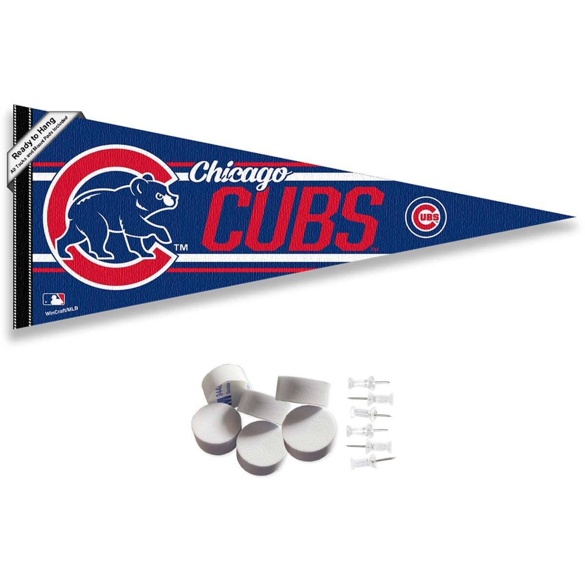Chicago Baseball Pennant Banner and Wall Tack Pads - Sports Collectibles, Sports Memorabilia, Sports Fan Shop, Sports Gifts