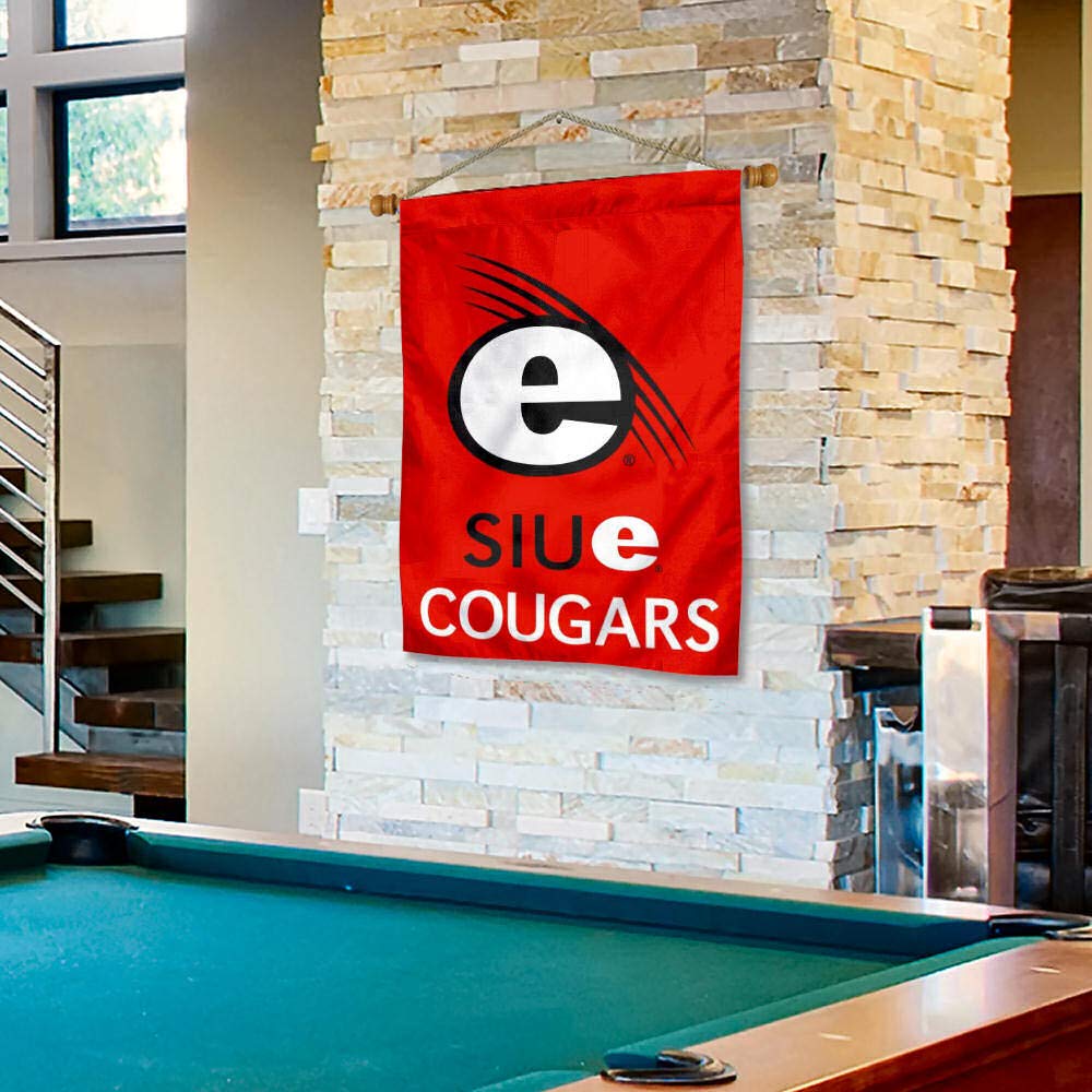 College Flags & Banners Co. SIU Edwardsville Banner Flag and Wood Banner Pole Set - Sports Collectibles, Sports Memorabilia, Sports Fan Shop, Sports Gifts