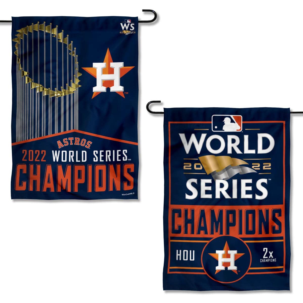 WinCraft Houston Astros 2022 World Champions Double Sided Garden Flag - Sports Collectibles, Sports Memorabilia, Sports Fan Shop, Sports Gifts