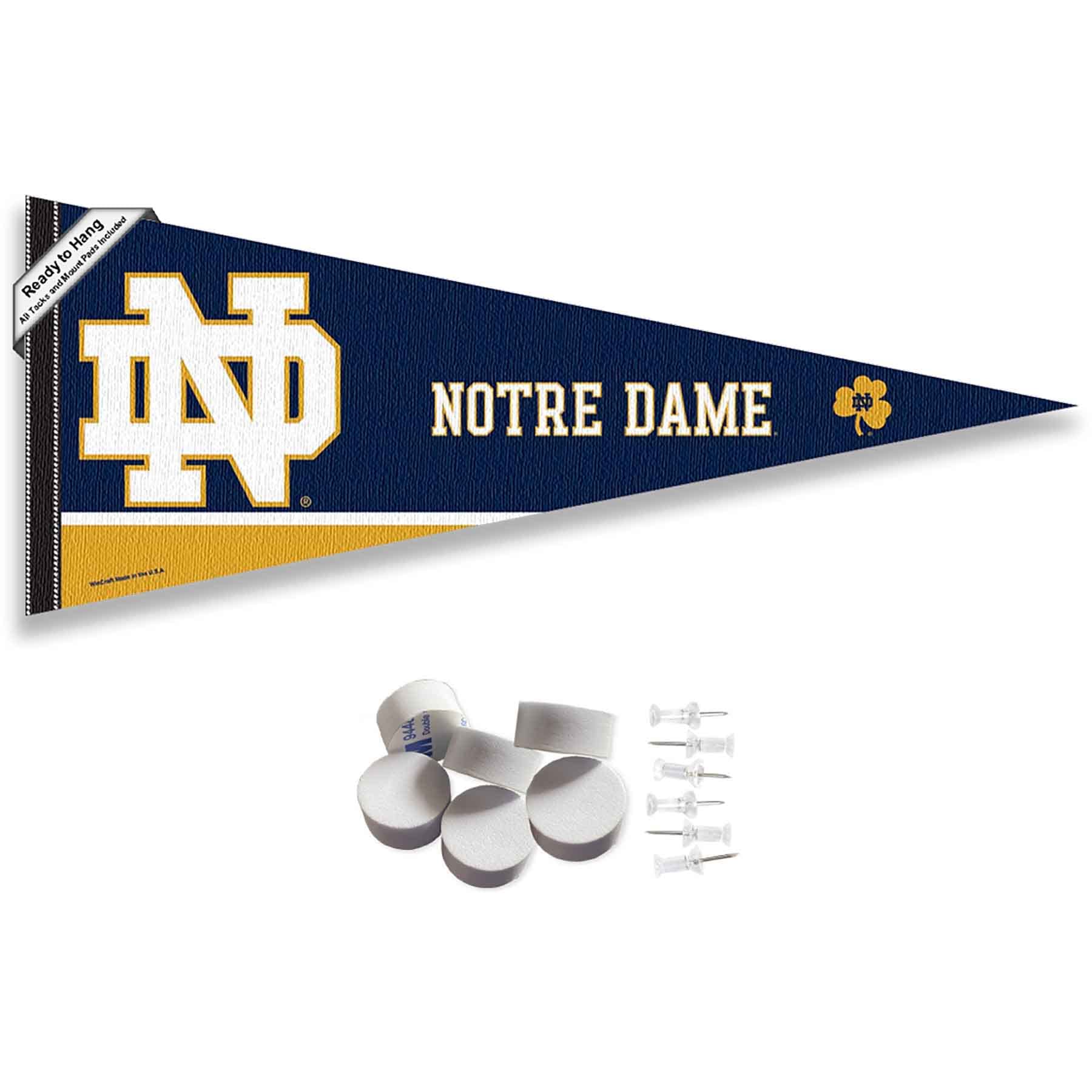 College Flags & Banners Co. Irish Pennant Flag and Wall Tack Mount Pads - Sports Collectibles, Sports Memorabilia, Sports Fan Shop, Sports Gifts