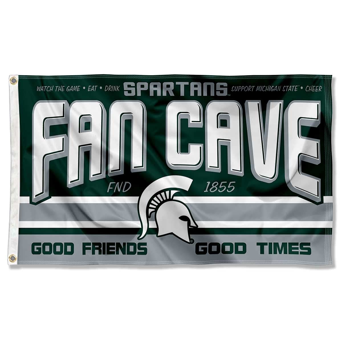 Michigan State Spartans Fan Man Cave Banner Flag - Sports Collectibles, Sports Memorabilia, Sports Fan Shop, Sports Gifts