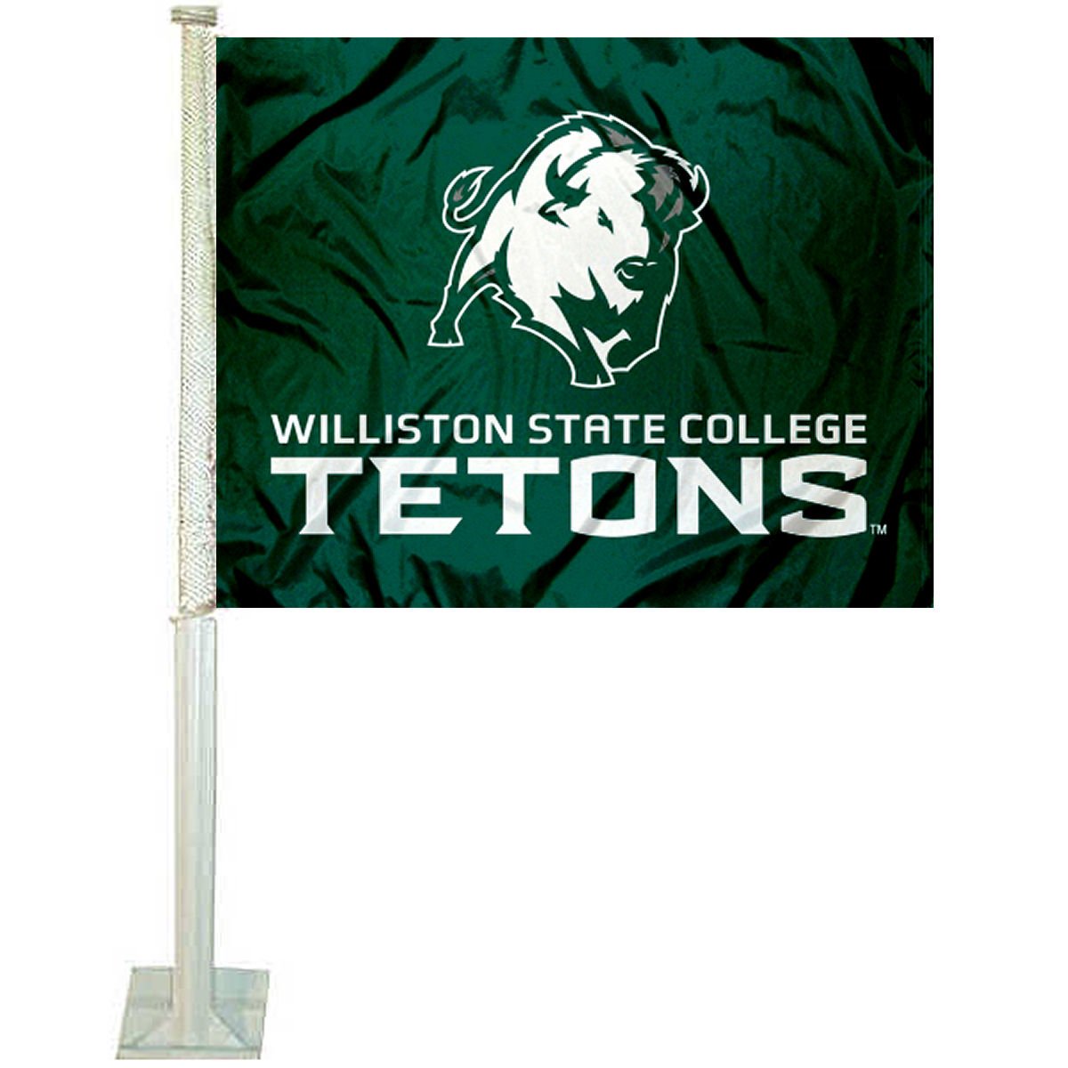 College Flags & Banners Co. Williston State Tetons Car Flag - Sports Collectibles, Sports Memorabilia, Sports Fan Shop, Sports Gifts