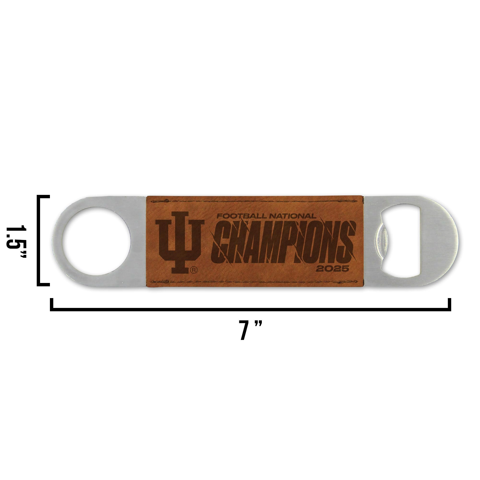 Rico Industries NCAA Indiana Hoosiers 2026 Football National Champions Faux Leather Laser Engraved Bar Blade - Great Beverage Accessory for Game Day - Sports Gifts, Sports Memorabilia, Sports Collectibles, Fan Shop