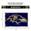 WinCraft Baltimore Ravens Printed Header 3x5 Foot Banner Flag - Sports Collectibles, Sports Memorabilia, Sports Fan Shop, Sports Gifts