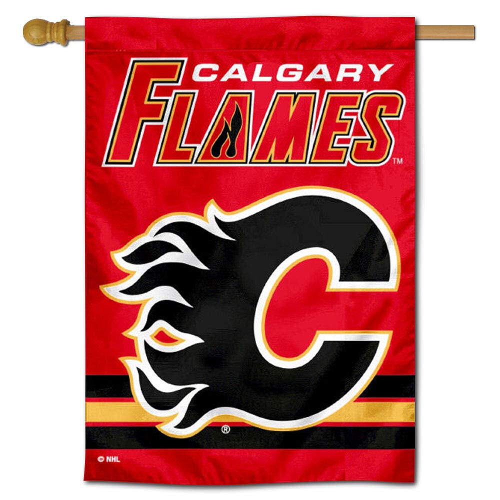 WinCraft Calgary Flames Double Sided Banner House Flag - Sports Collectibles, Sports Memorabilia, Sports Fan Shop, Sports Gifts