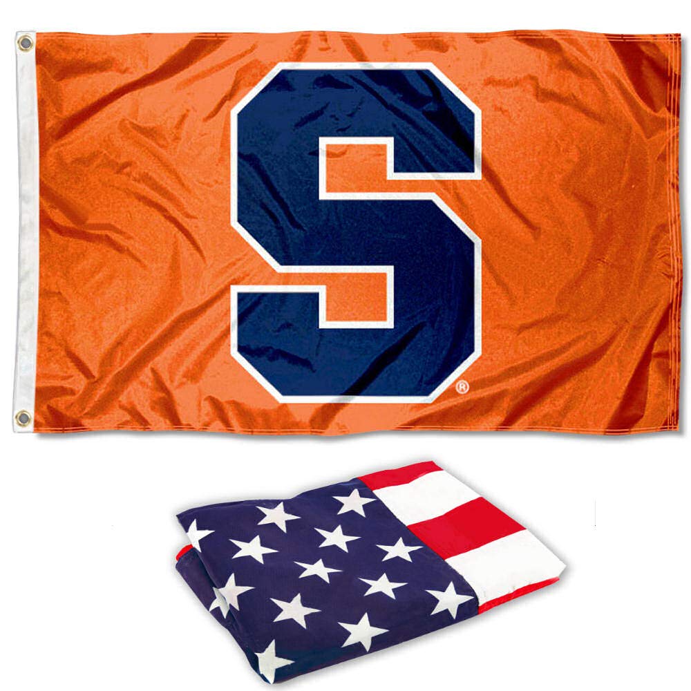 Syracuse Flag and USA 3x5 Flag Set - Sports Collectibles, Sports Memorabilia, Sports Fan Shop, Sports Gifts