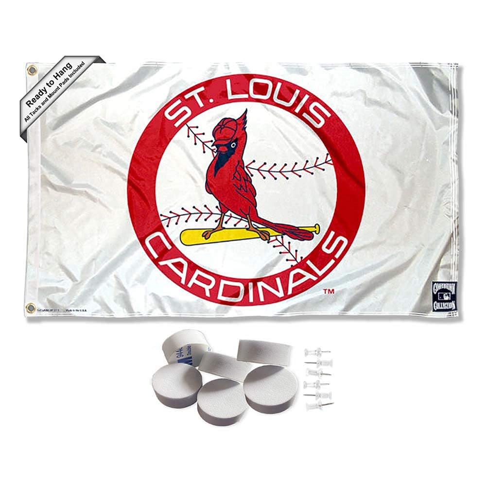 St. Louis Cardinals Vintage Retro Throwback Banner and Tapestry Wall Tack Pads - Sports Collectibles, Sports Memorabilia, Sports Fan Shop, Sports Gifts