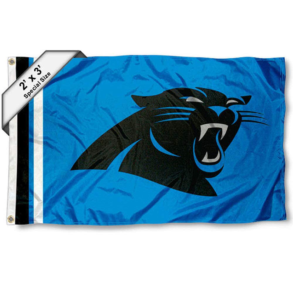 WinCraft Carolina Panthers 2x3 Feet Flag - Sports Collectibles, Sports Memorabilia, Sports Fan Shop, Sports Gifts