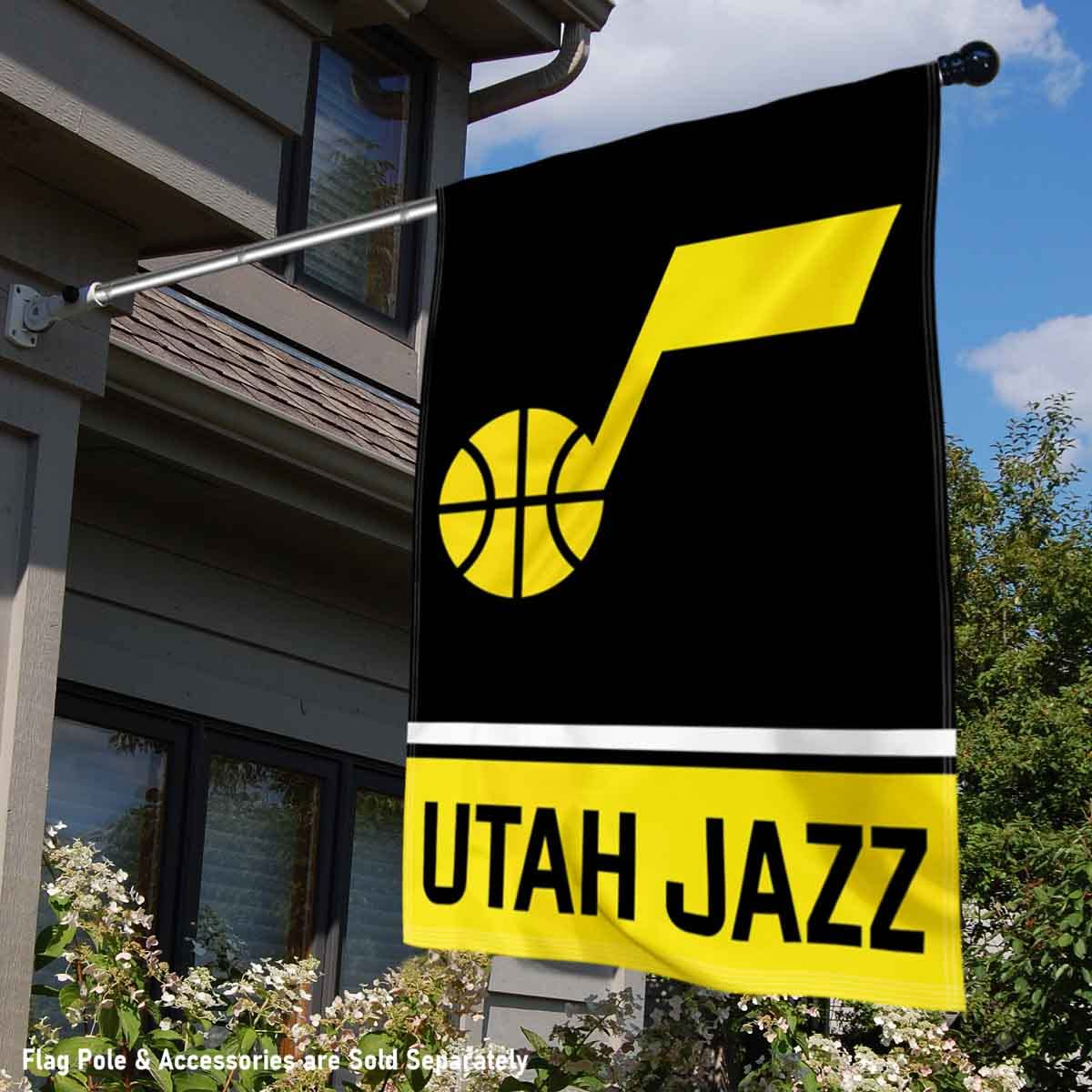 WinCraft Utah Jazz Double Sided House Banner Flag - Sports Collectibles, Sports Memorabilia, Sports Fan Shop, Sports Gifts