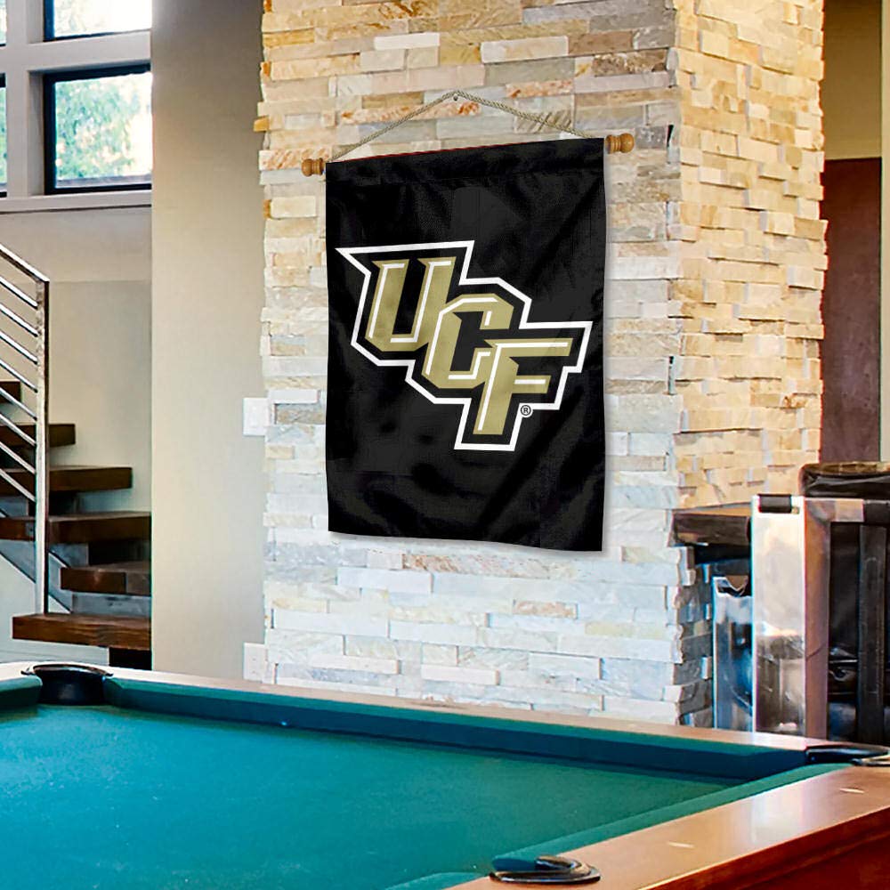 Central Florida Knights Double Sided House Flag and Wood Banner Pole Set - Sports Collectibles, Sports Memorabilia, Sports Fan Shop, Sports Gifts
