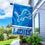 WinCraft Lions Banner House Flag and 5 Foot Flagpole Set - Sports Collectibles, Sports Memorabilia, Sports Fan Shop, Sports Gifts
