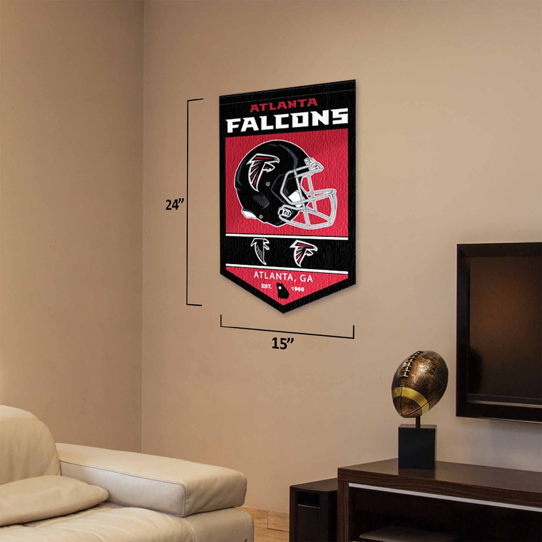 WinCraft Atlanta Falcons Heritage History Banner Pennant - Sports Collectibles, Sports Memorabilia, Sports Fan Shop, Sports Gifts