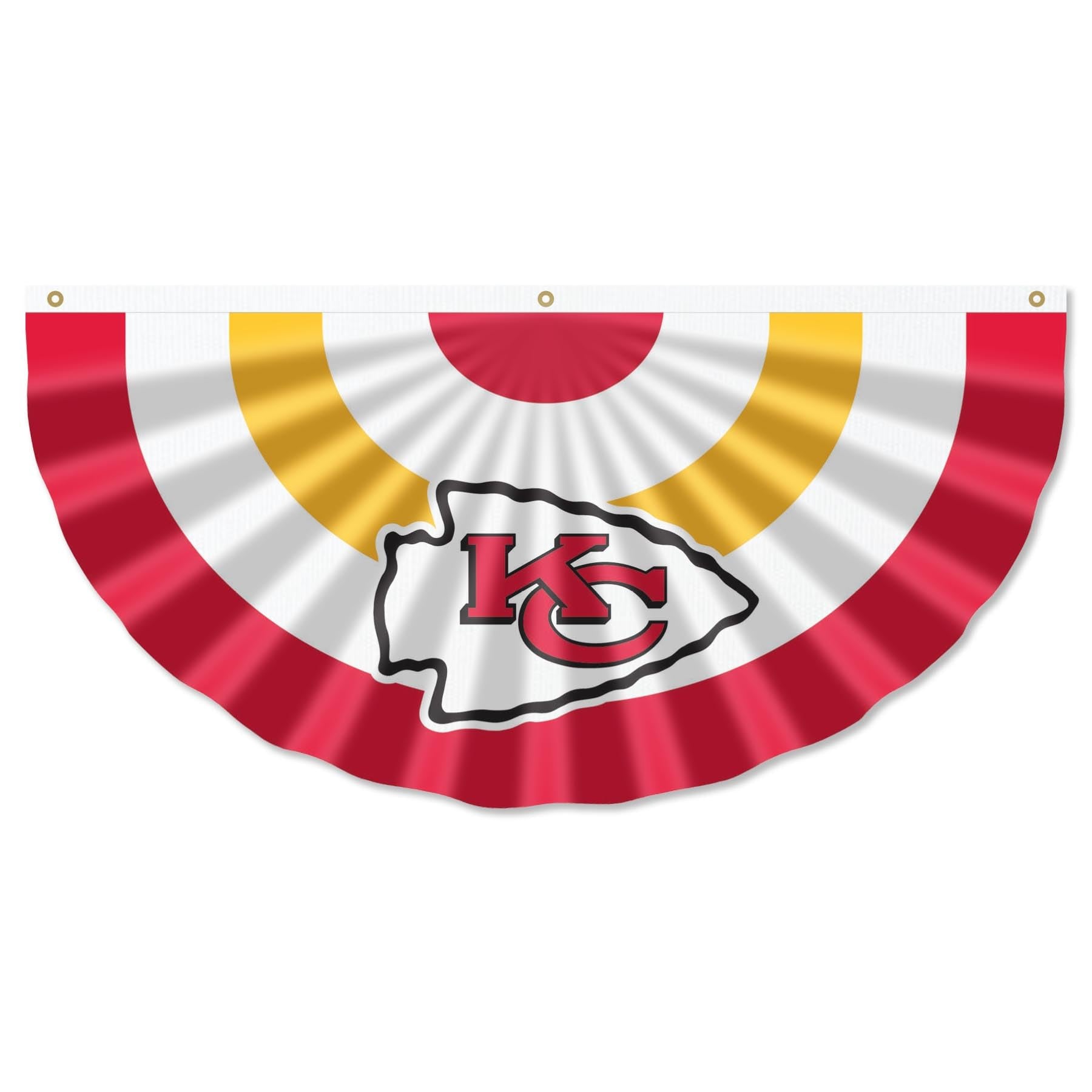 WinCraft Kansas City Chiefs Bunting Pleated Fan Banners - Sports Collectibles, Sports Memorabilia, Sports Fan Shop, Sports Gifts