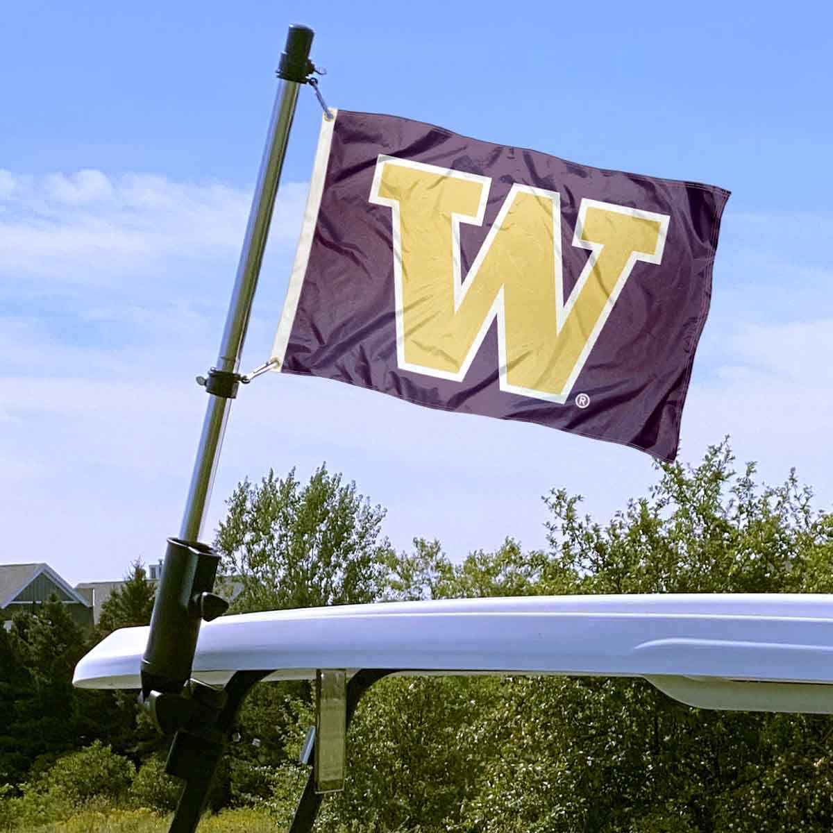 College Flags & Banners Co. University of Washington Golf Cart and Boat Flag - Sports Collectibles, Sports Memorabilia, Sports Fan Shop, Sports Gifts