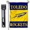 College Flags & Banners Co. Toledo Rockets Garden Flag with Pole Stand Holder - Sports Collectibles, Sports Memorabilia, Sports Fan Shop, Sports Gifts