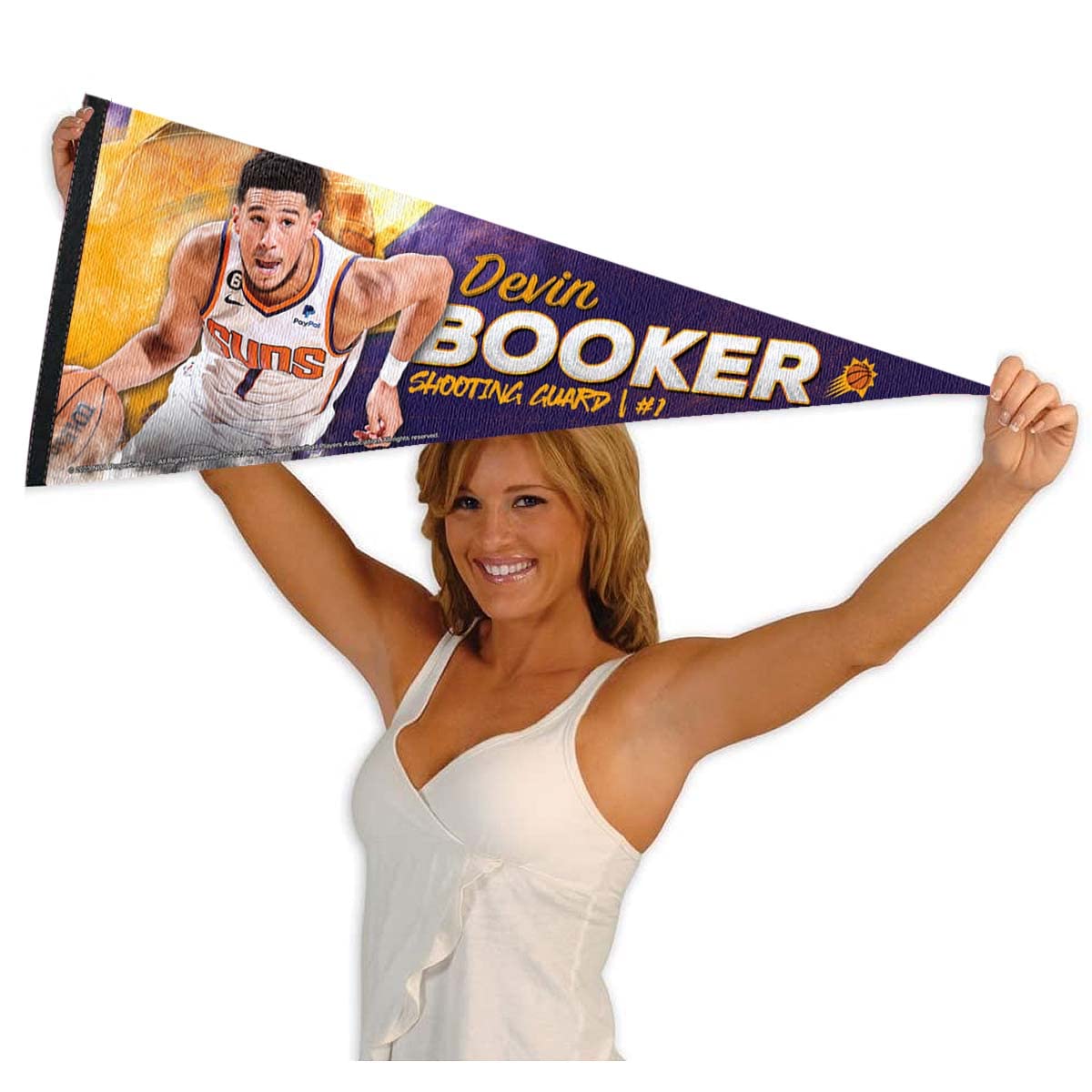 WinCraft Phoenix Suns Booker Pennant Flag - Sports Collectibles, Sports Memorabilia, Sports Fan Shop, Sports Gifts