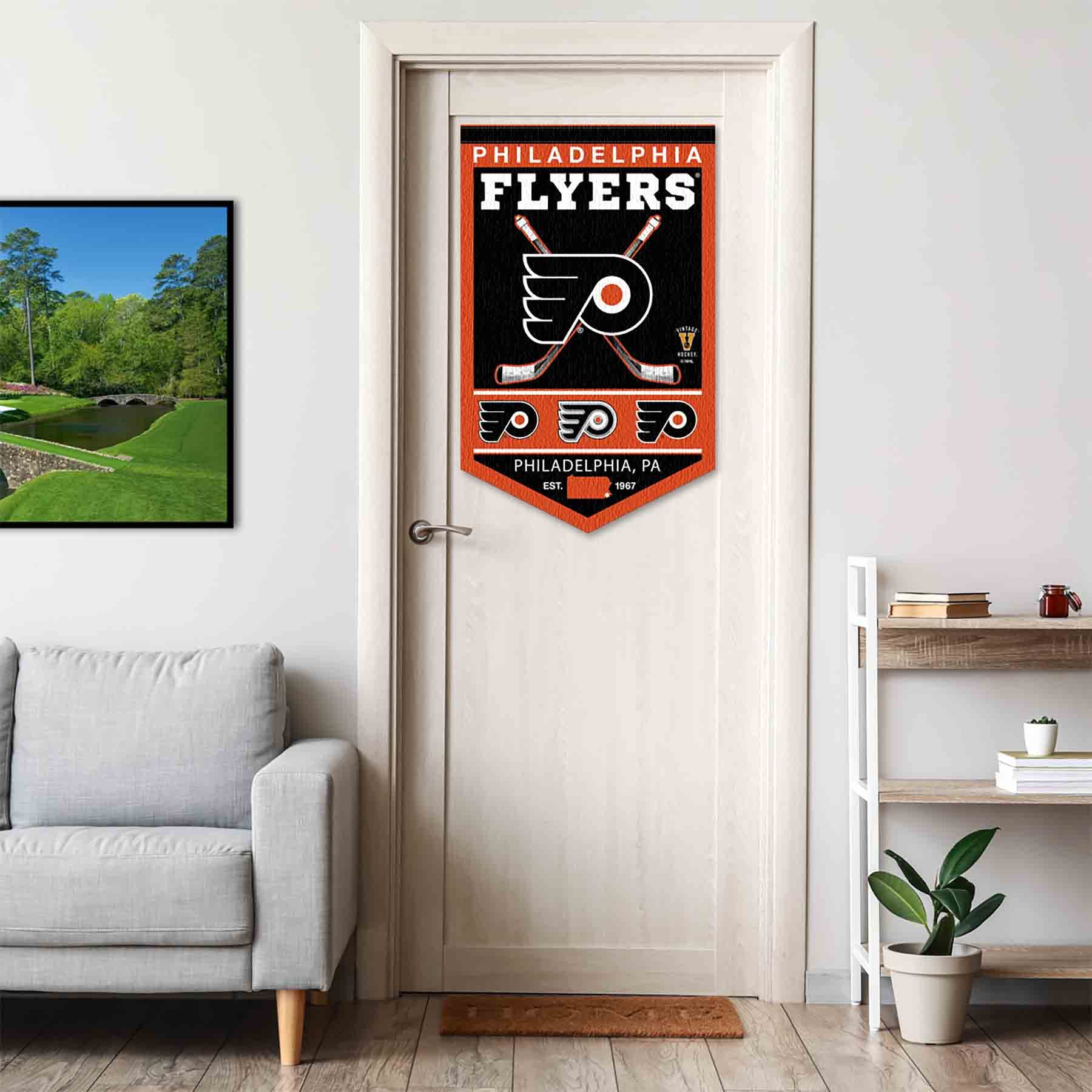 WinCraft Philadelphia Flyers Heritage History Banner Pennant - Sports Collectibles, Sports Memorabilia, Sports Fan Shop, Sports Gifts