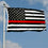 Sports Flags Pennants Company Firefighters Thin Line Flag 3x5 Foot Banner - Sports Collectibles, Sports Memorabilia, Sports Fan Shop, Sports Gifts