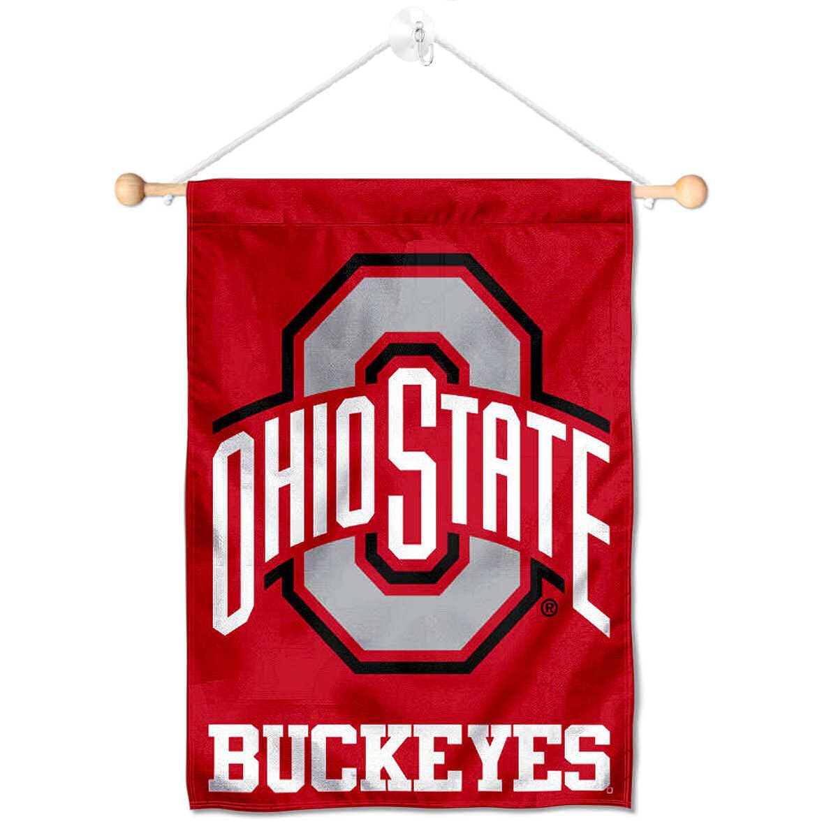 College Flags & Banners Co. Ohio State Buckeyes Banner for Windows Doors and Walls - Sports Collectibles, Sports Memorabilia, Sports Fan Shop, Sports Gifts