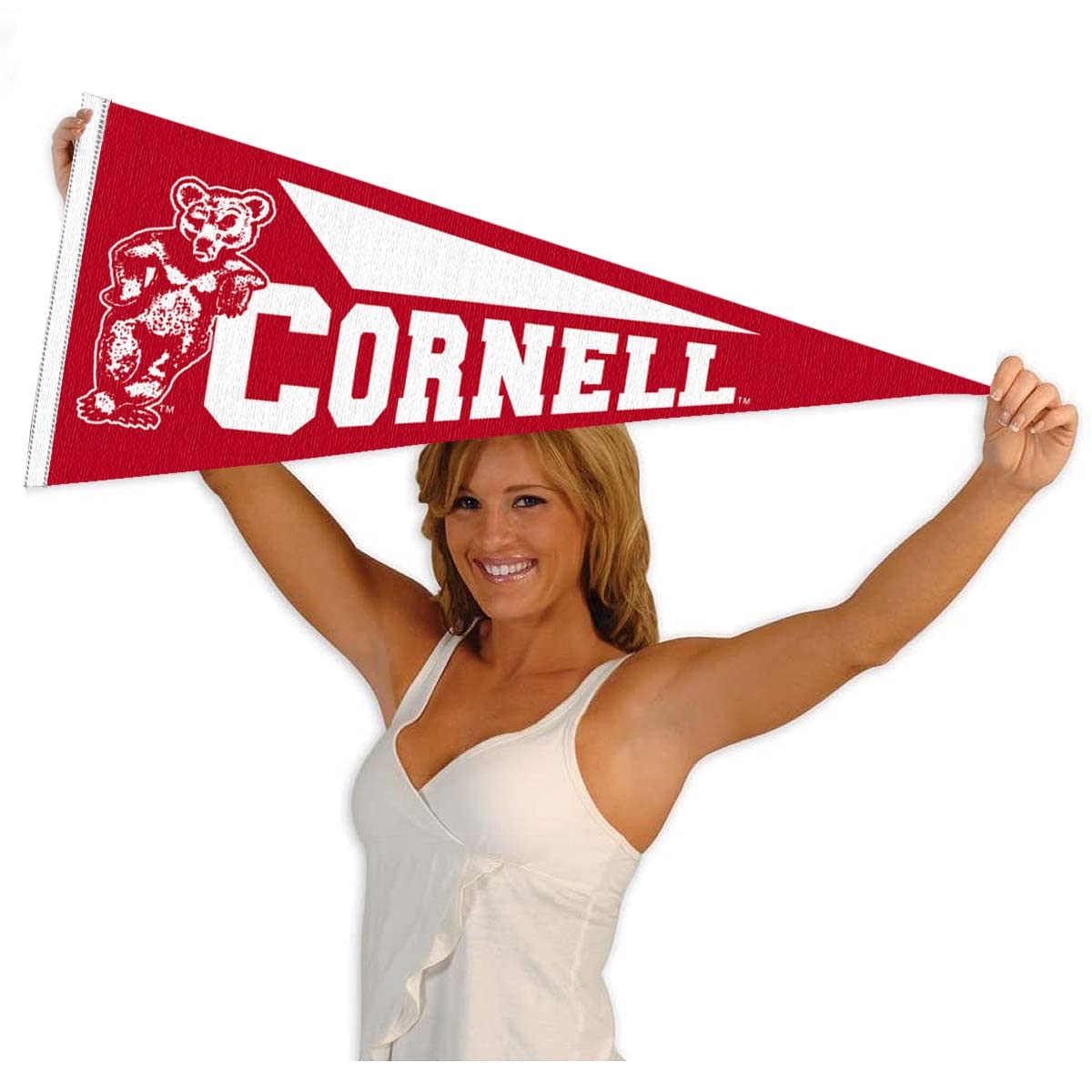 College Flags & Banners Co. Cornell Big Red Pennant 12 in X 30 in Banner - Sports Collectibles, Sports Memorabilia, Sports Fan Shop, Sports Gifts