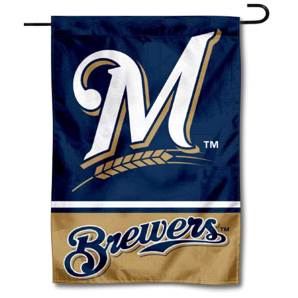 WinCraft Milwaukee Baseball Double Sided Garden Flag - Sports Collectibles, Sports Memorabilia, Sports Fan Shop, Sports Gifts