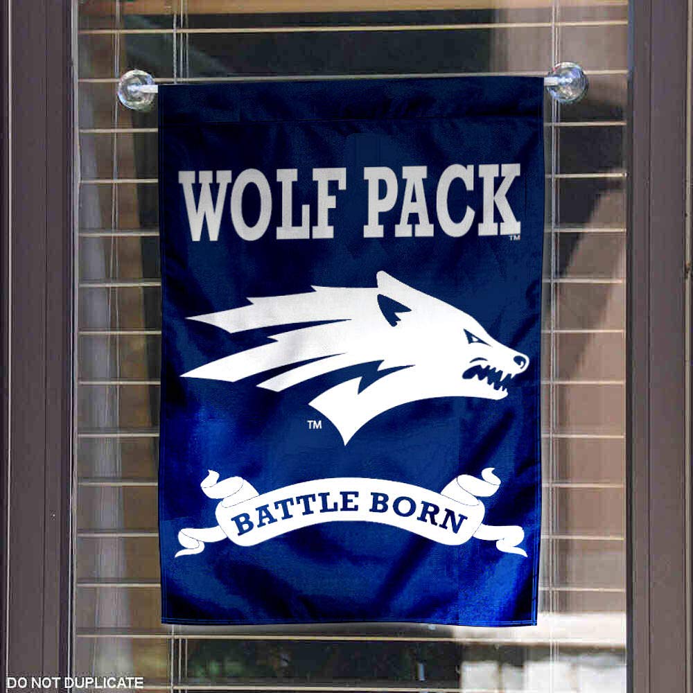 College Flags & Banners Co. Nevada Wolfpack Garden Flag - Sports Collectibles, Sports Memorabilia, Sports Fan Shop, Sports Gifts