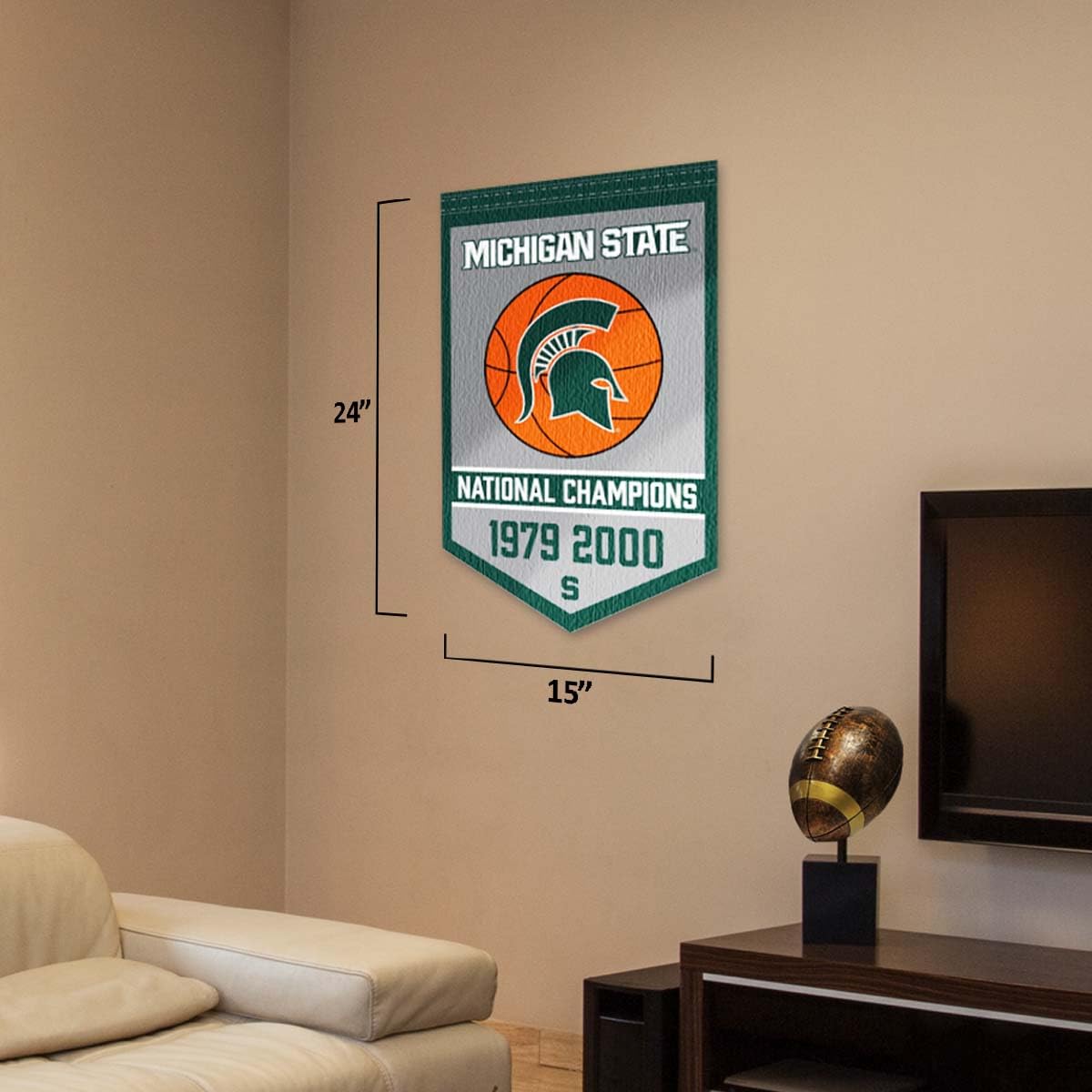 Michigan State Spartans Basketball National Champions Banner - Sports Collectibles, Sports Memorabilia, Sports Fan Shop, Sports Gifts