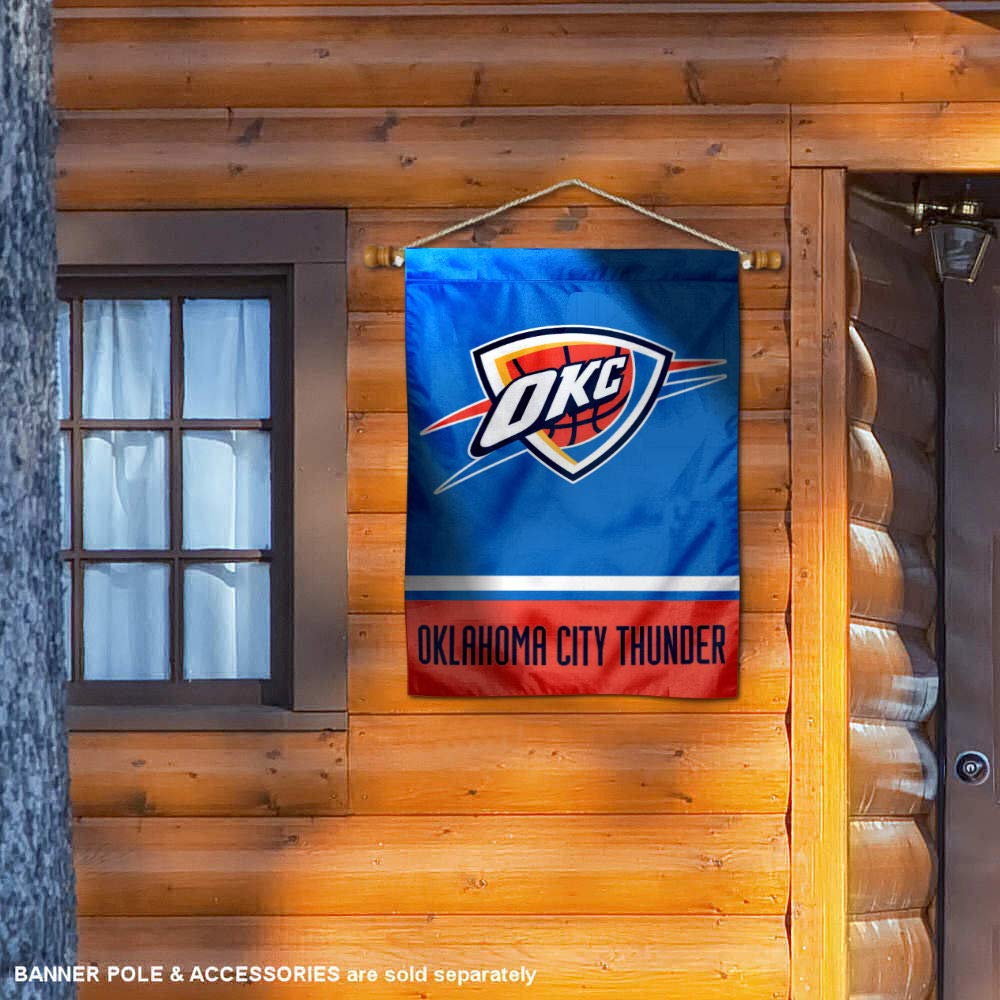 WinCraft Oklahoma City Thunder Double Sided House Banner Flag - Sports Collectibles, Sports Memorabilia, Sports Fan Shop, Sports Gifts