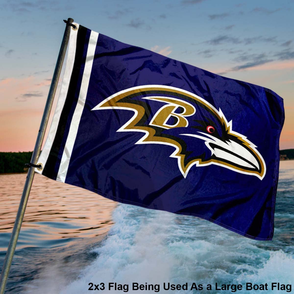 WinCraft Baltimore Ravens 2x3 Feet Flag - Sports Collectibles, Sports Memorabilia, Sports Fan Shop, Sports Gifts
