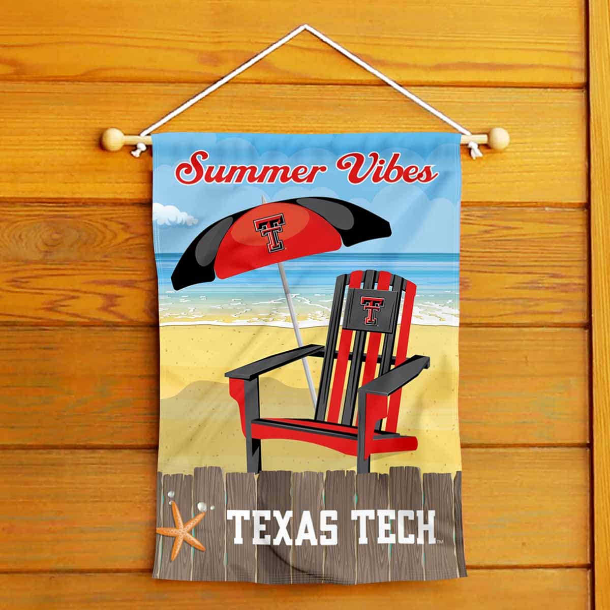 College Flags & Banners Co. Texas Tech Red Raiders Summer Season Vibes Double Sided Garden Yard Flag - Sports Collectibles, Sports Memorabilia, Sports Fan Shop, Sports Gifts