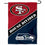 WinCraft House Divided 49ers and Seahawks Double Sided Garden Flag - Sports Collectibles, Sports Memorabilia, Sports Fan Shop, Sports Gifts
