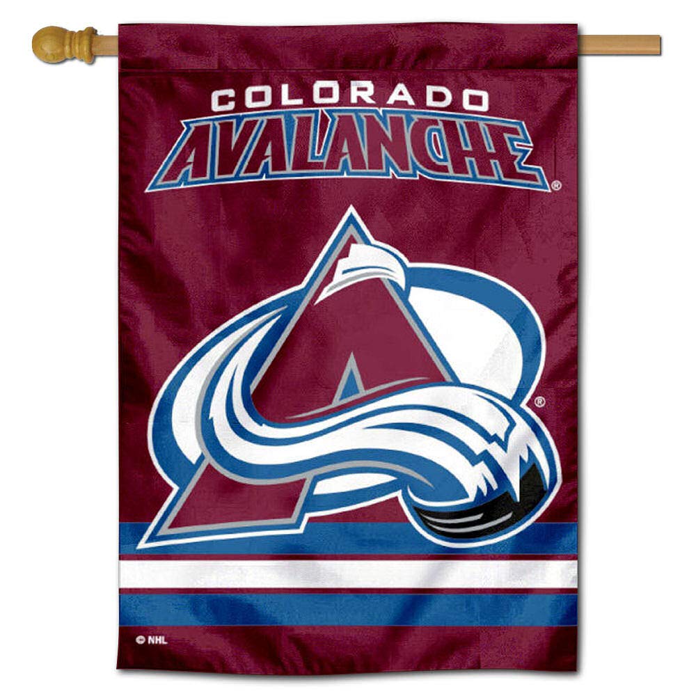 WinCraft Colorado Avalanche Double Sided Banner House Flag - Sports Collectibles, Sports Memorabilia, Sports Fan Shop, Sports Gifts