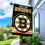 WinCraft Bruins Banner House Flag and 5 Foot Flagpole Set - Sports Collectibles, Sports Memorabilia, Sports Fan Shop, Sports Gifts