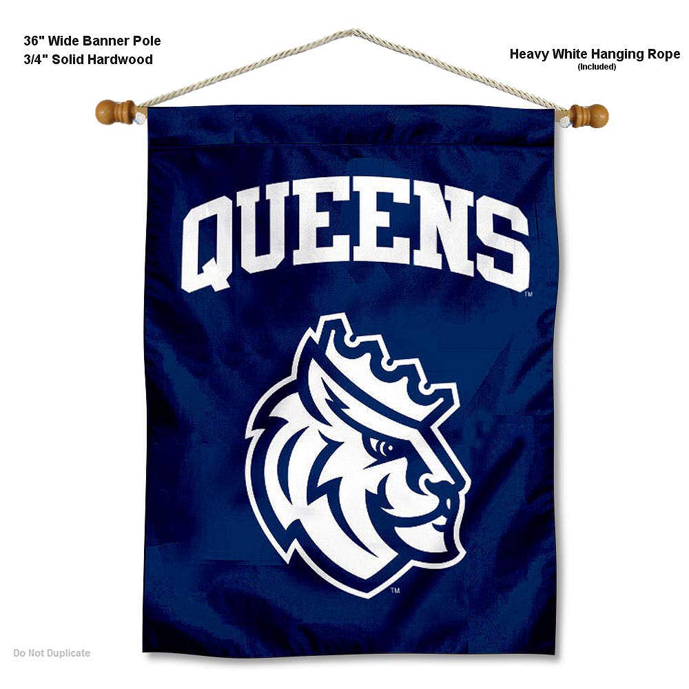 Queens Royals House Flag and Wood Banner Pole Set - Sports Collectibles, Sports Memorabilia, Sports Fan Shop, Sports Gifts
