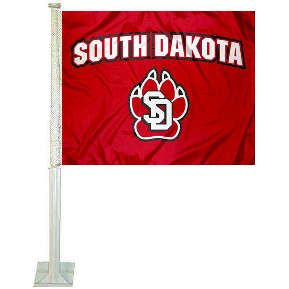 College Flags & Banners Co. USD Coyotes Wordmark Car and Auto Flag - Sports Collectibles, Sports Memorabilia, Sports Fan Shop, Sports Gifts