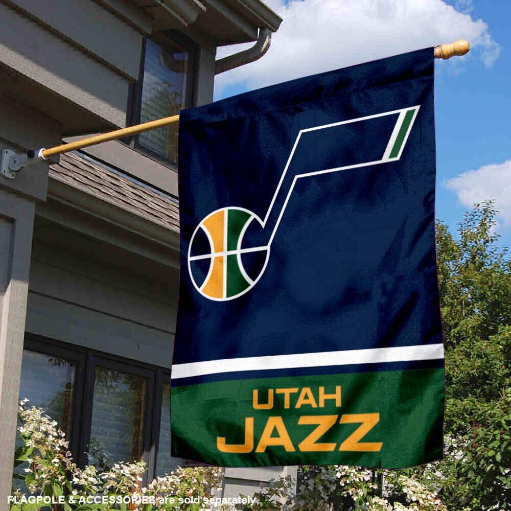 WinCraft Utah Jazz Double Sided House Banner Flag - Sports Collectibles, Sports Memorabilia, Sports Fan Shop, Sports Gifts