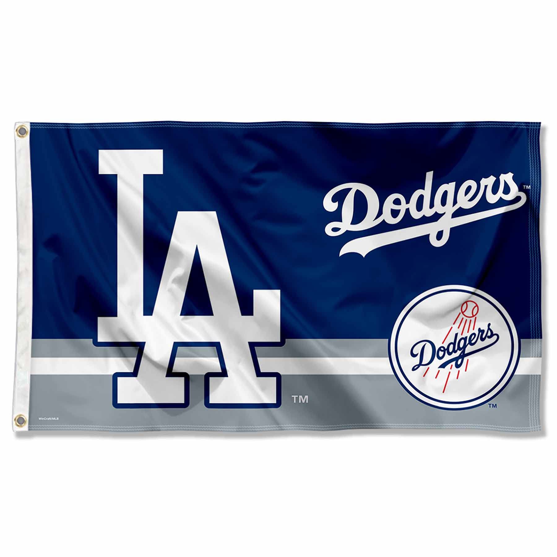 WinCraft Los Angeles Dodgers Logo Insignia 3x5 Foot Grommet Banner Flag - Sports Collectibles, Sports Memorabilia, Sports Fan Shop, Sports Gifts