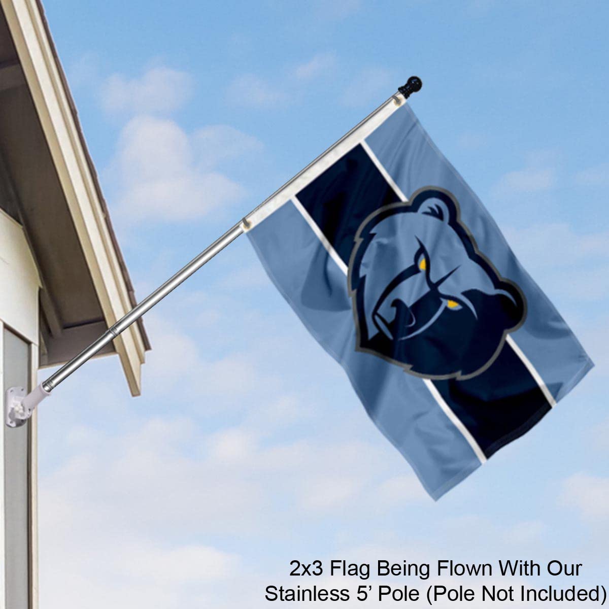 WinCraft Memphis Grizzlies Small 2x3 Foot Banner Flag - Sports Collectibles, Sports Memorabilia, Sports Fan Shop, Sports Gifts