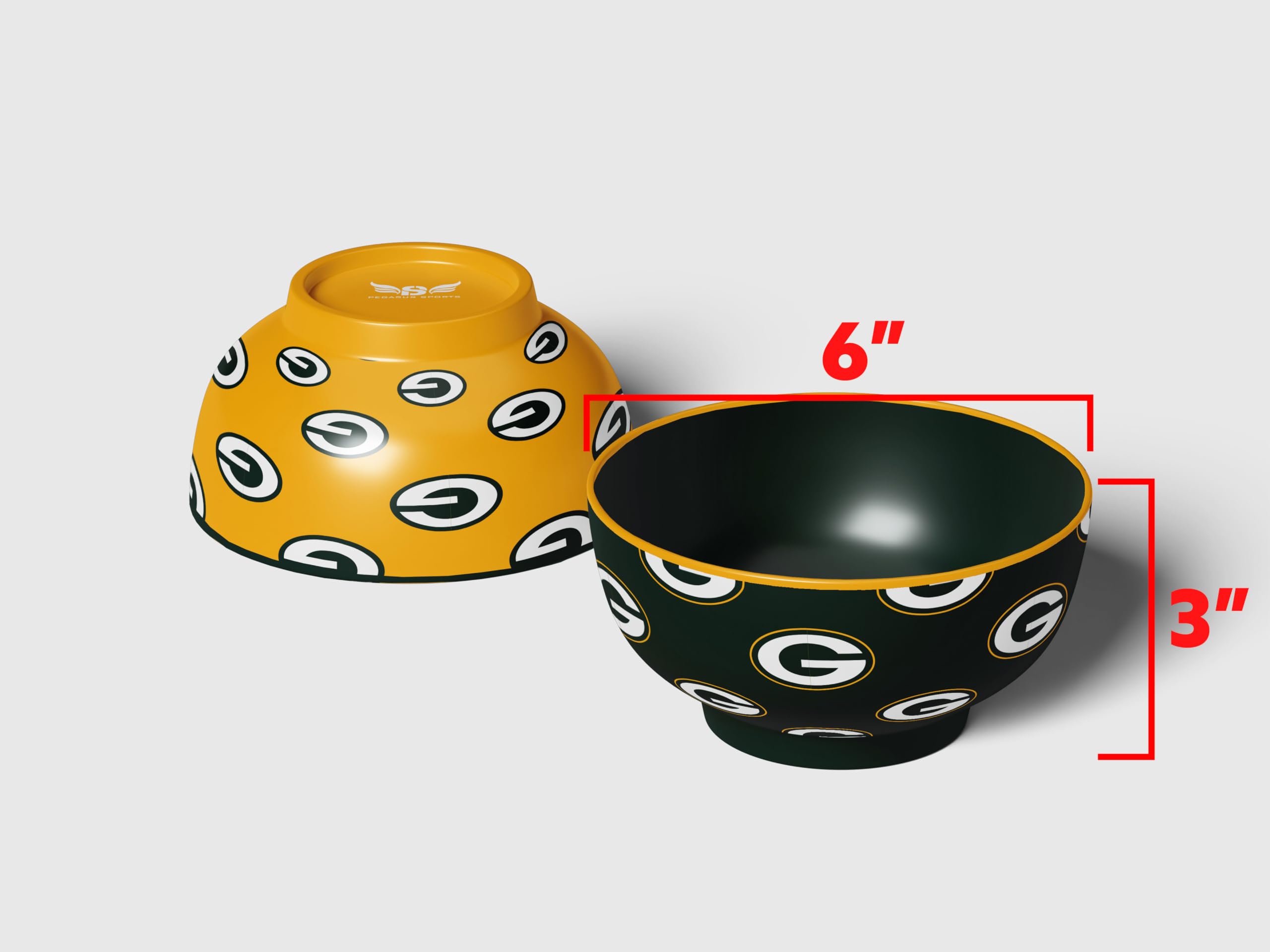 Pegasus Sports NFL Green Bay Packers Home and Away 2 Pack Serving Bowls - Sports Gifts, Sports Memorabilia, Sports Collectibles, Fan Shop