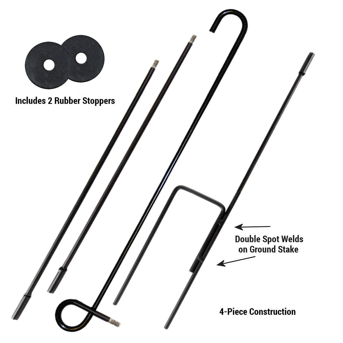 Sports Flags Pennants Company Garden Flag Holder Stand Stake and Rubber Stopper Set - Sports Collectibles, Sports Memorabilia, Sports Fan Shop, Sports Gifts